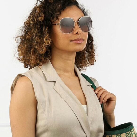 BRAND NEW GUCCI GG1143S 001 Gold/Grey Women Sunglasses main image 5